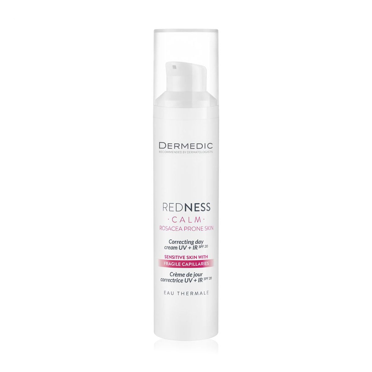 Коригувальний денний крем для обличчя Dermedic Redness Calm Correcting Day Cream UV + IR, SPF 20, 40 мл