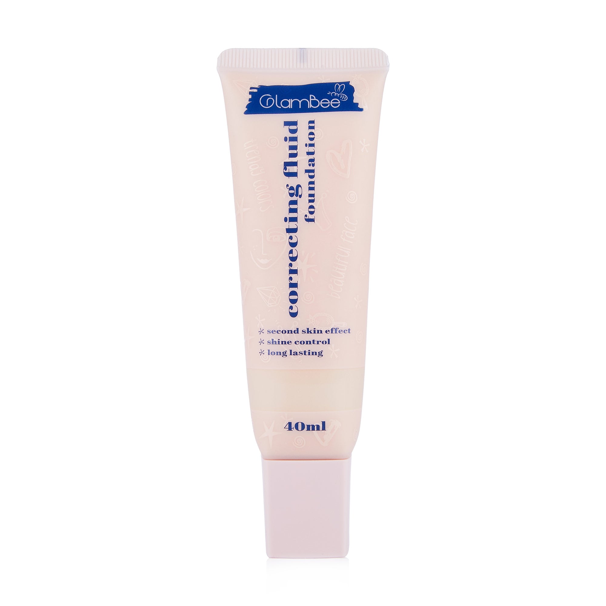 Коригувальний тональний крем для обличчя GlamBee Fluid 01, 40 мл